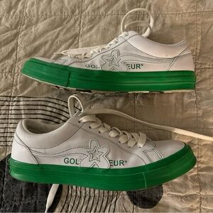 Size 10.5 - Converse Golf Le Fleur x One Star Ox Kelly Green